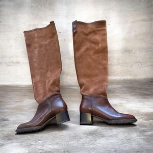 Brand new Hispanitas Brown Leather Knee-High Boots size 36